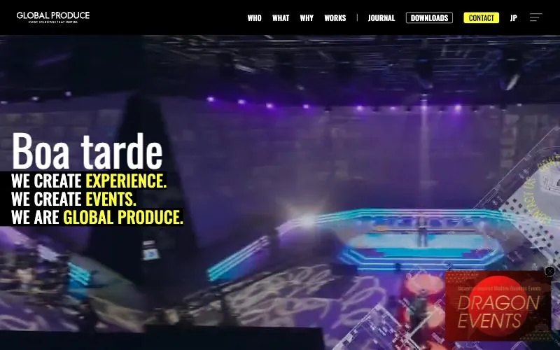 GLOBAL PRODUCE グローバルサイト(PCの表示)